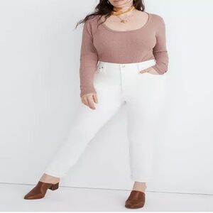 Madewell Women's $128 The Petite Perfect Vintage Jean White Denim  Size 30P
